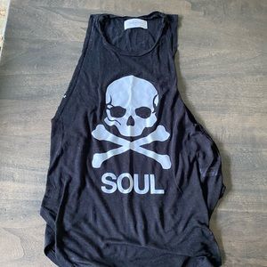 Black Soulcycle Racer Back Tank